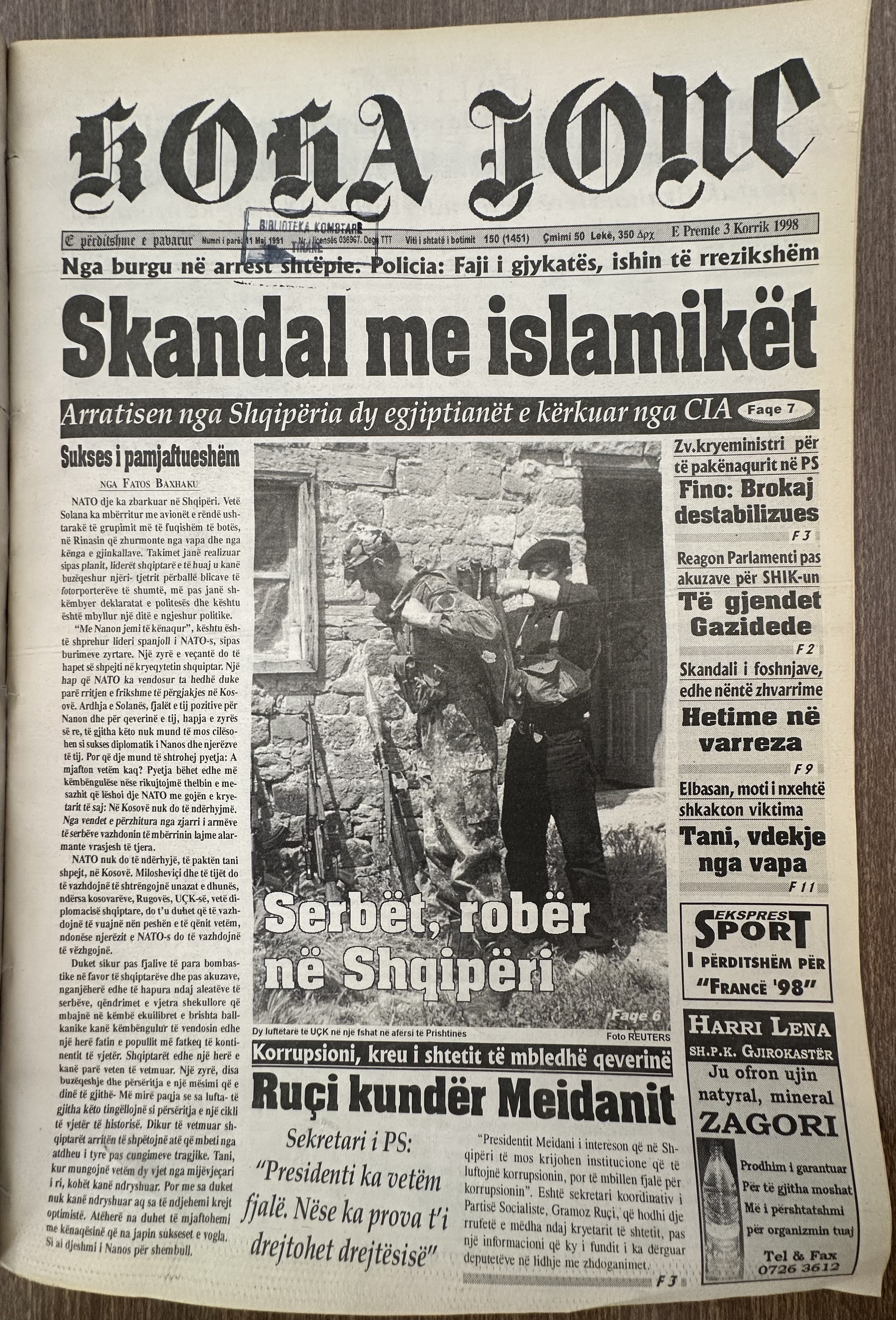 Koha Jonë 1998-07-03